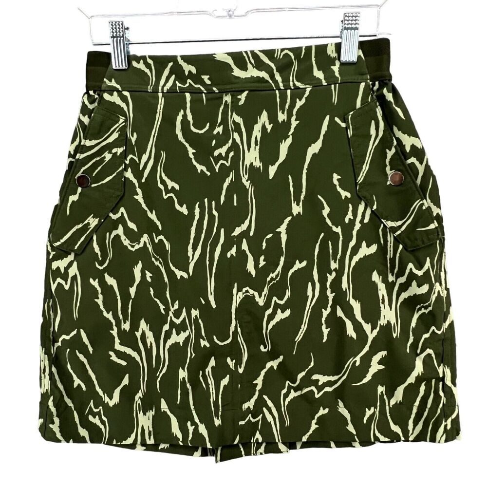 Athleta Vienna‎ Cargo Skirt Skort 2 Green Stretch Golf Sports Outdoors UPF 50+
